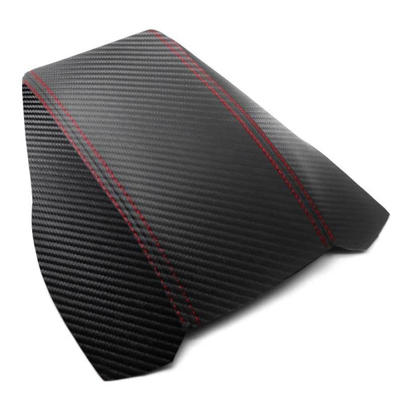 Carbon Texture Mikrofaser Leder Auto Innen Center Armlehne Abdeckung Aufkleber Trim Für Skoda Octavia 2007-2014 Autodekorationsteile(Red line) von LRTYAN
