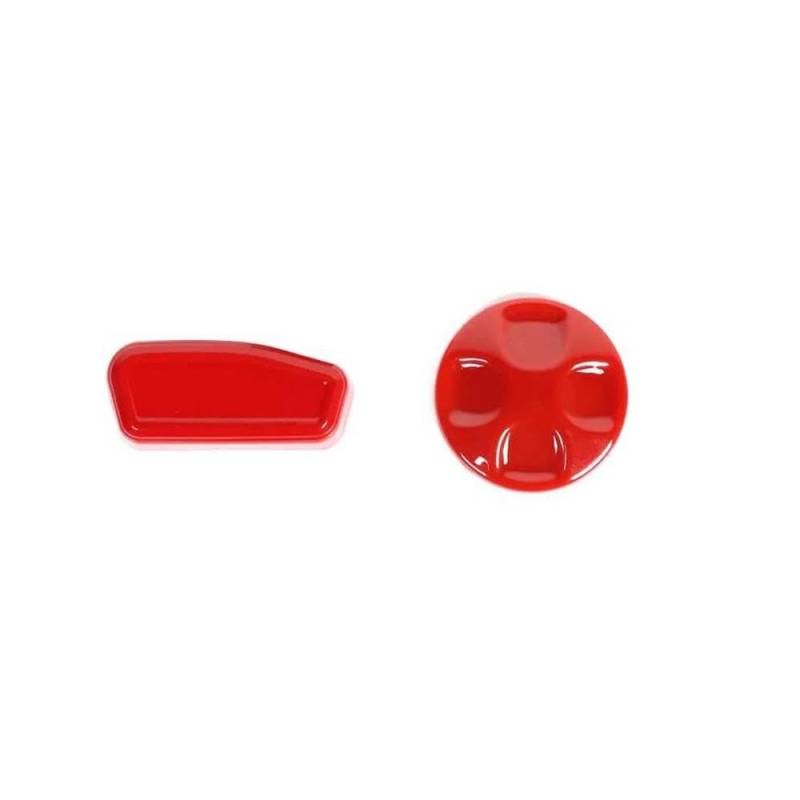 Für Dodge Challenger Charger 2010+ Autositz Einstellknopf Schalterabdeckung Aufkleber Innen Autozubehör Autodekorationsteile(Rood) von LRTYAN