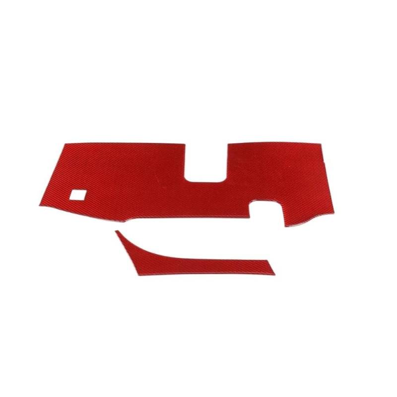 Für Dodge Ram 2018+ Auto Lenkrad Unten Anti-Kick-Panel-Abdeckung Aufkleber Innen Auto Styling Form Autodekorationsteile(Carbon Fiber Red) von LRTYAN