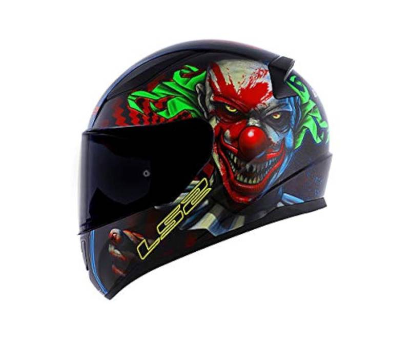 LS2 Rapid Motorradhelm, HPTT, Multi-Density-EPS, Schnellverschluss-Riemen, atmungsaktiv, hypoallergen, innen abnehmbar und waschbar, Happy Dreams, ECE 22.05 zertifiziert von LS2