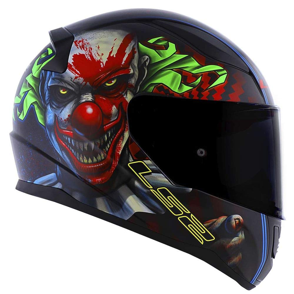 Integralhelm LS2 FF353 Rapid Happy Dreams Glow-in-the-dark scary clown + dunkel getöntes Visier (M) von LS2