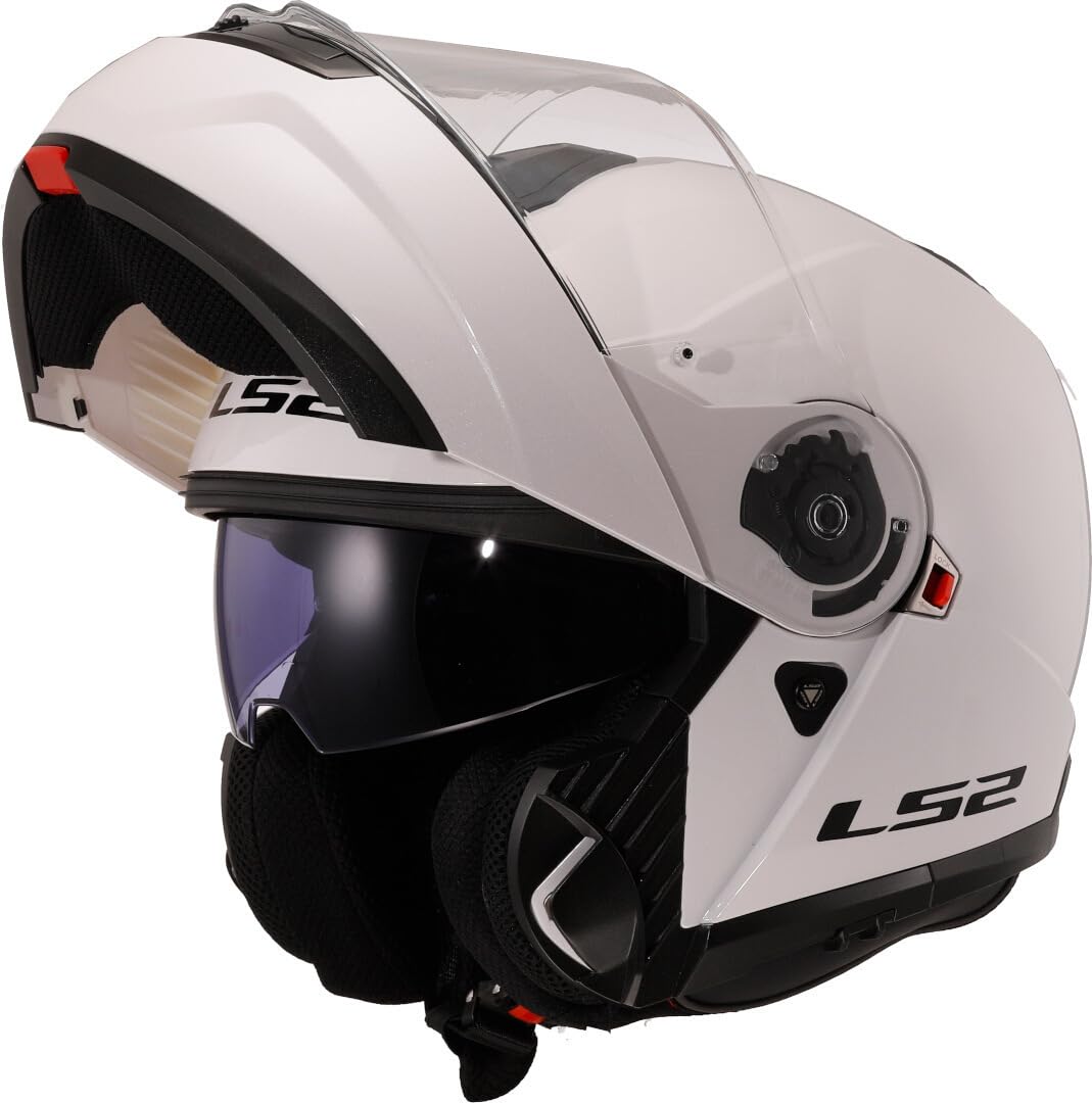LS2, Modularer Motorradhelm Strobe II Gloss White, L von LS2