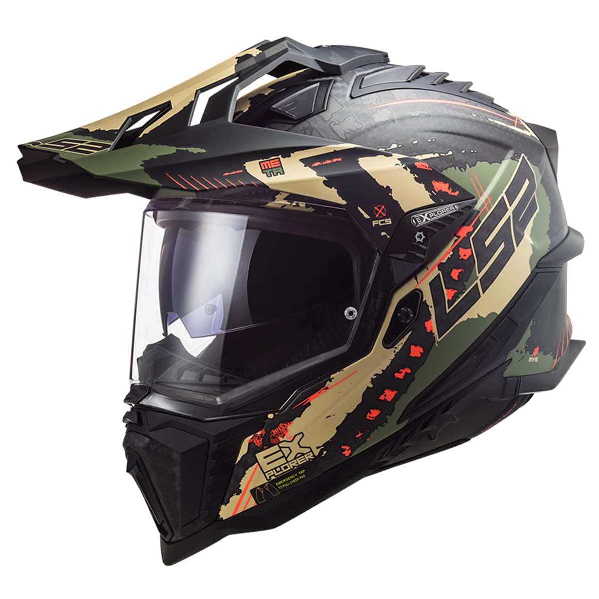LS2, Crosshelme motorrad Explorer Extend mat military 06, XL LS2, Crosshelme motorrad Explorer Extend mat military 06, XL von LS2