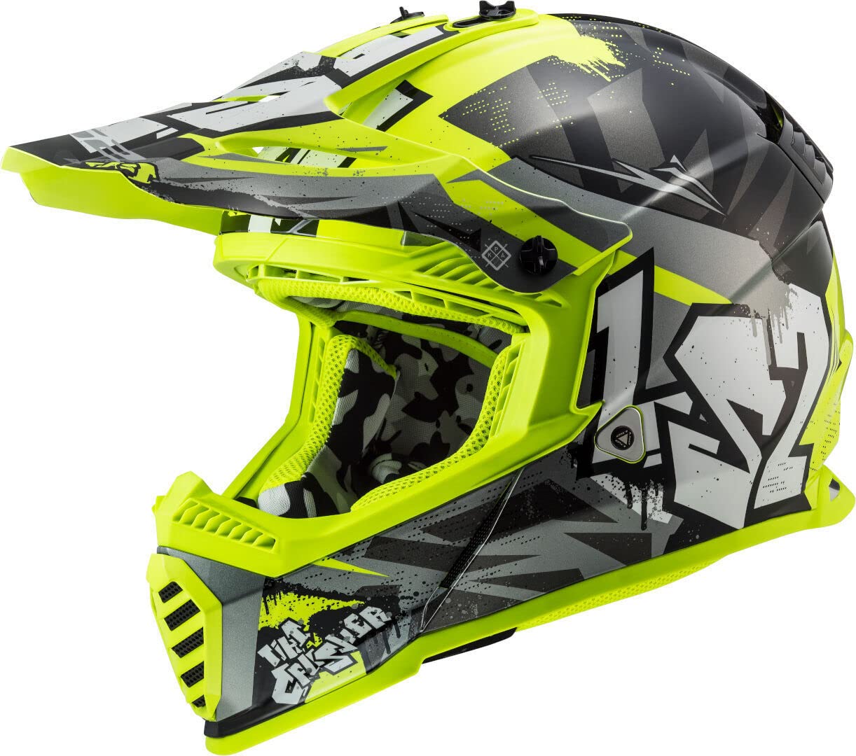 LS2, Crosshelme motorrad Fast evo mini crusher black yellow, YL LS2, Crosshelme motorrad Fast evo mini crusher black yellow, YL von LS2