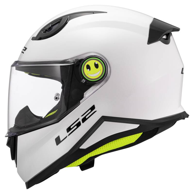 LS2, Integral-Motorradhelm für Kinder KID SOLID Gloss White, L von LS2