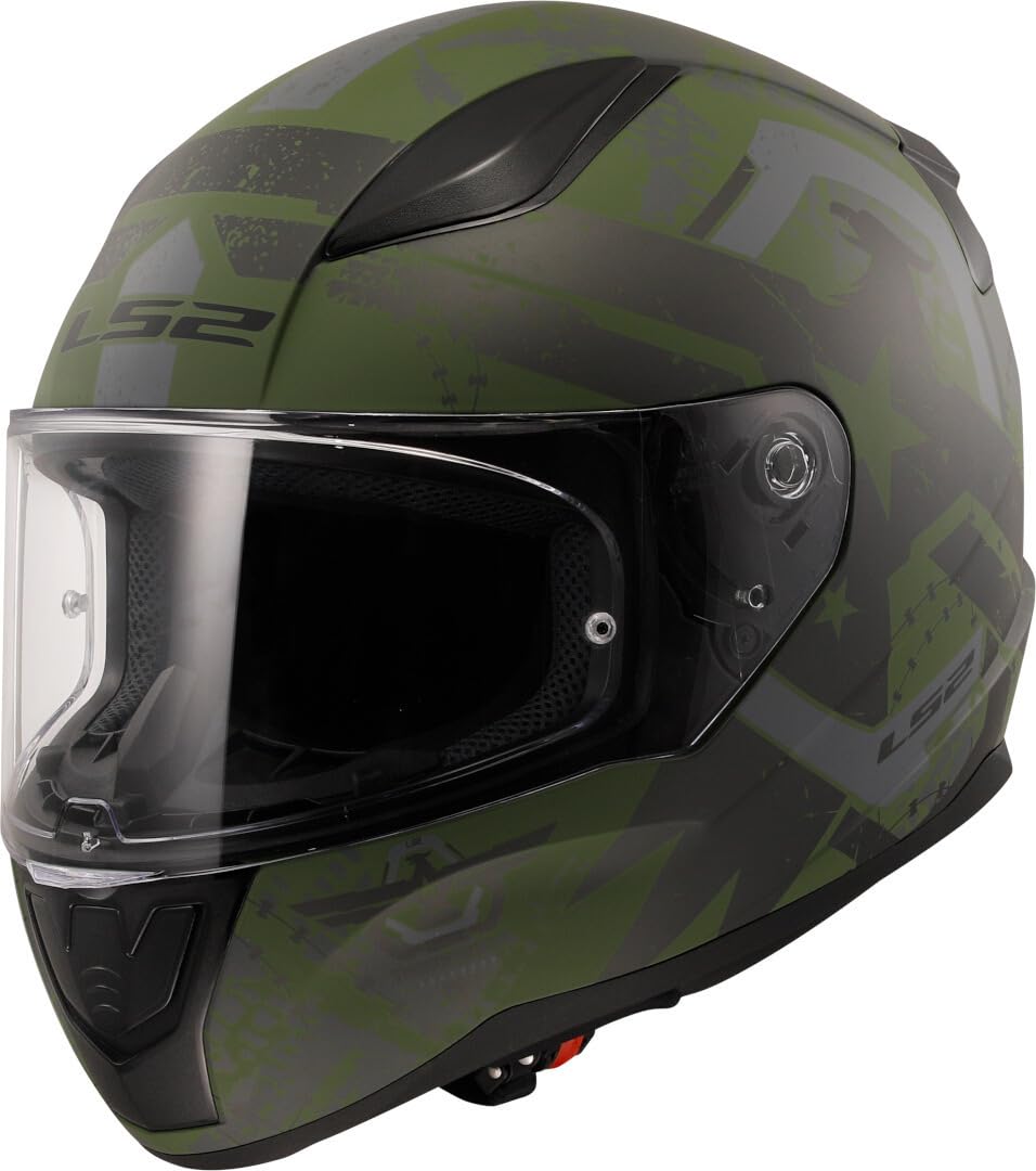 LS2, Integraler Motorradhelm RAPID II THUNDERBIRDS Military Green, L von LS2