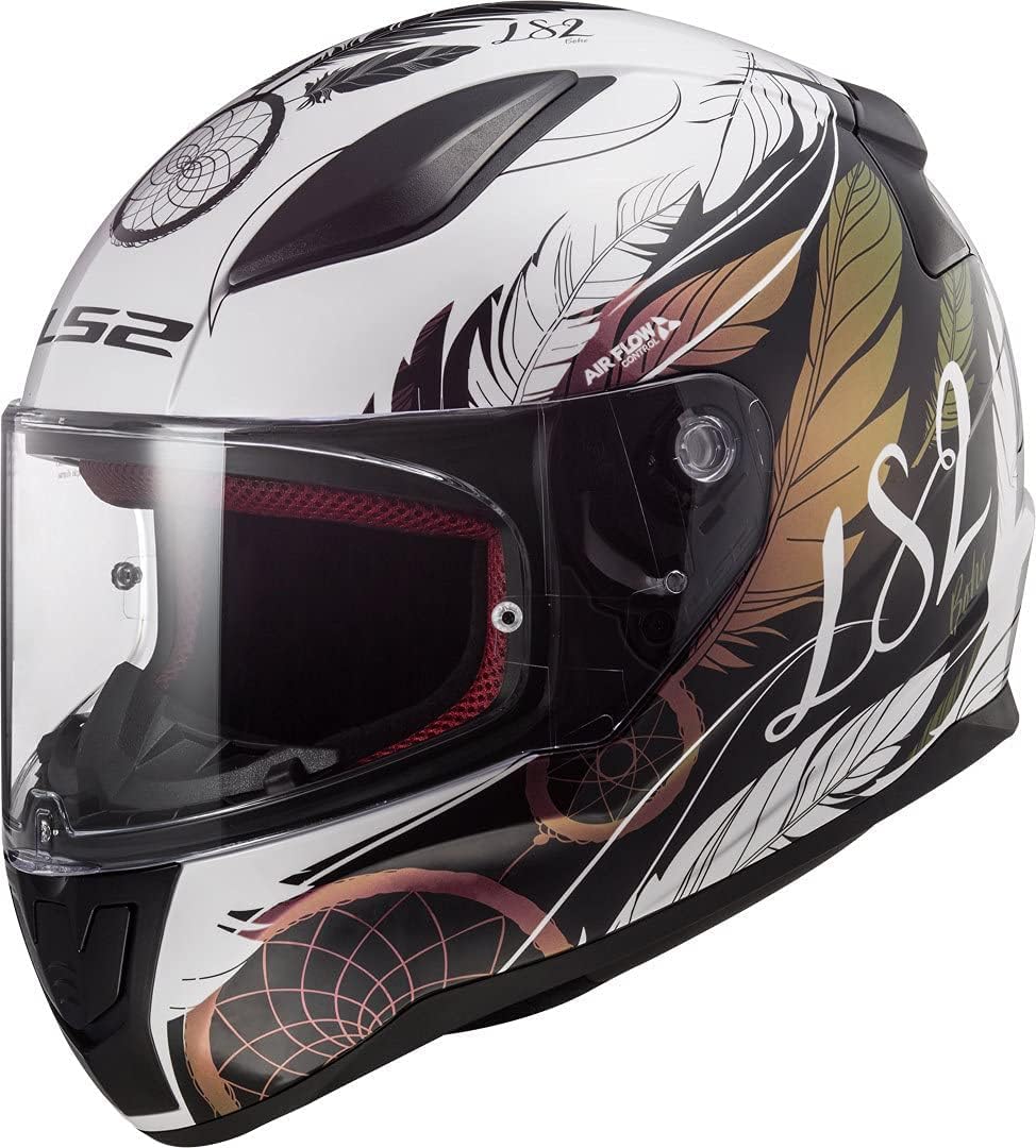 LS2, Integraler Motorradhelm Rapid Boho White Black Pink, M LS2, Integraler Motorradhelm Rapid Boho White Black Pink, M von LS2