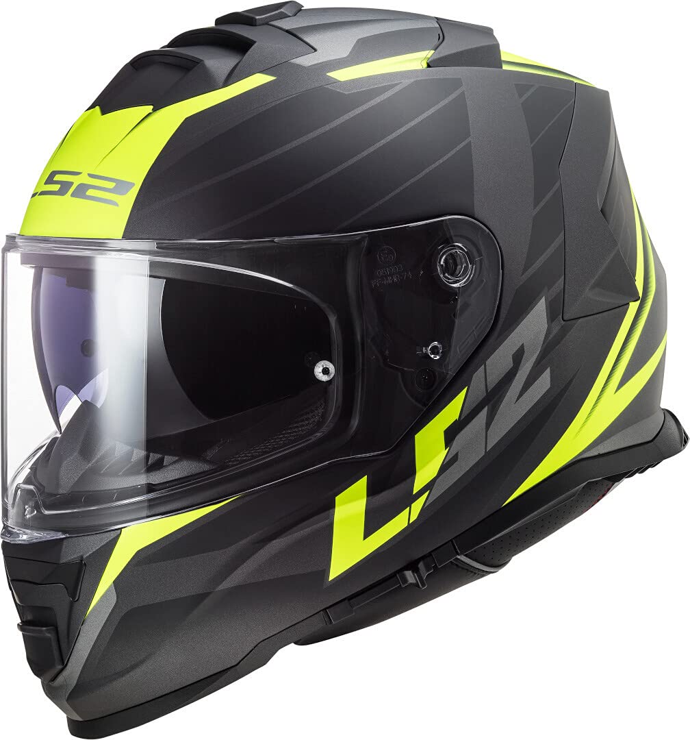 LS2, Integraler Motorradhelm STORM II NERVE Matt Black H-V Yellow, L LS2, Integraler Motorradhelm STORM II NERVE Matt Black H-V Yellow, L von LS2