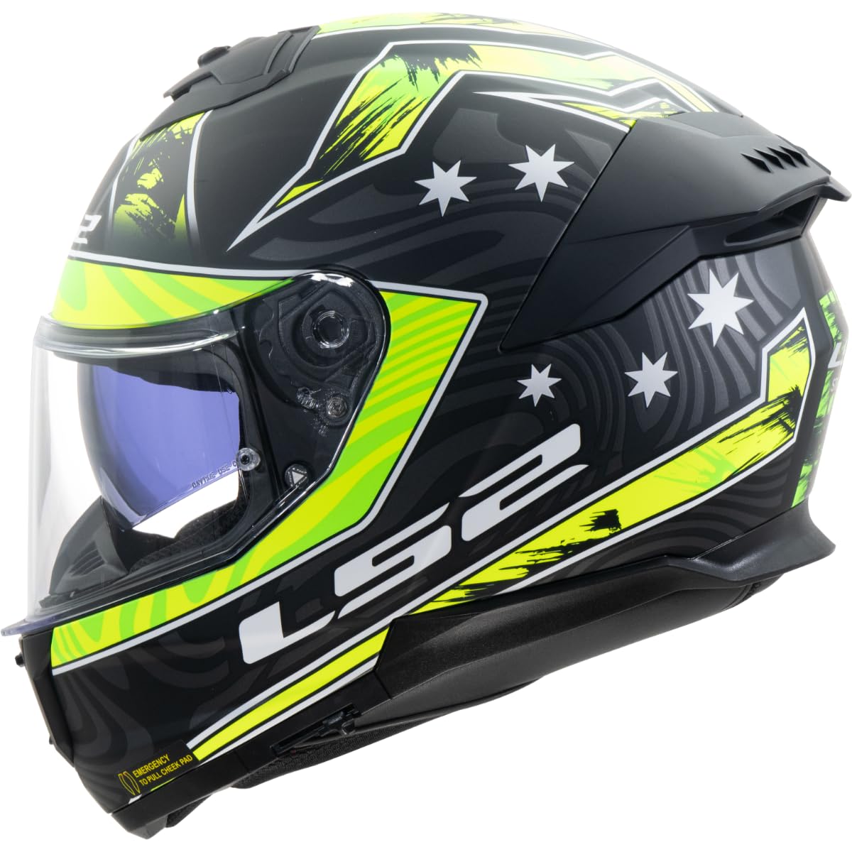 LS2, Integraler Motorradhelm STREAM II GALDAM Matt Black H-V Yellow, 3XL LS2, Integraler Motorradhelm STREAM II GALDAM Matt Black H-V Yellow, 3XL von LS2