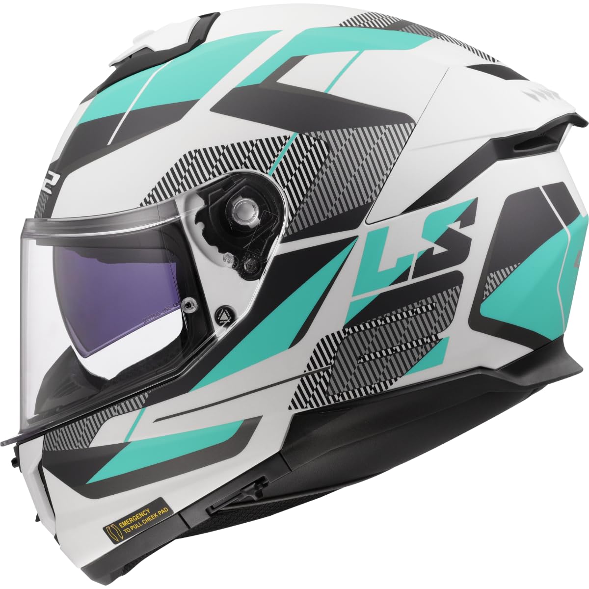 LS2, Integraler Motorradhelm STREAM II ROAD Matt Cyan Light Grey, L LS2, Integraler Motorradhelm STREAM II ROAD Matt Cyan Light Grey, L von LS2