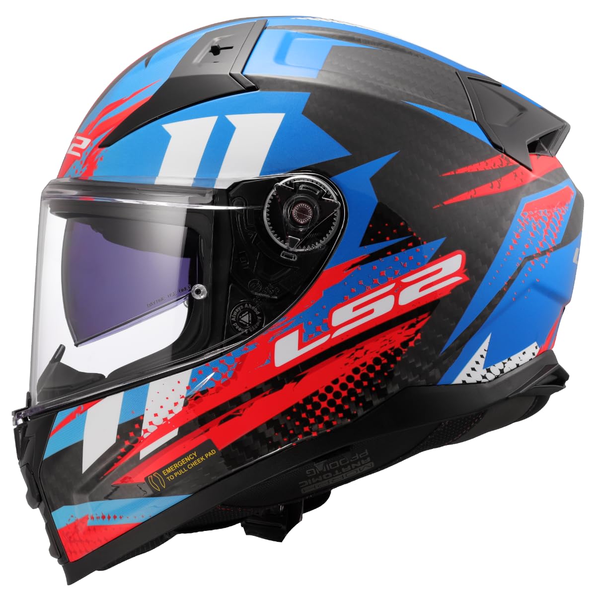 LS2, Integraler Motorradhelm VECTOR II CARBON TANTIC Red Blue, M LS2, Integraler Motorradhelm VECTOR II CARBON TANTIC Red Blue, M von LS2