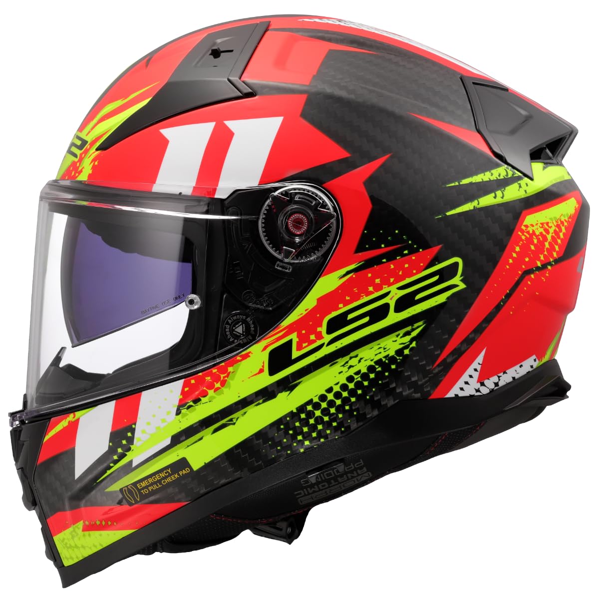 LS2, Integraler Motorradhelm VECTOR II CARBON TANTIC Red H-V Yellow, S LS2, Integraler Motorradhelm VECTOR II CARBON TANTIC Red H-V Yellow, S von LS2