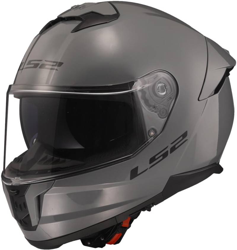 LS2 Helm Stream II FF808 Nardo grau Größe XXXL | Klares Visier | Integralhelme | Ratsche | Kunststoff | geeignet für Moped, Motorrad, Mofa, Schaltmoped, Roller von LS2