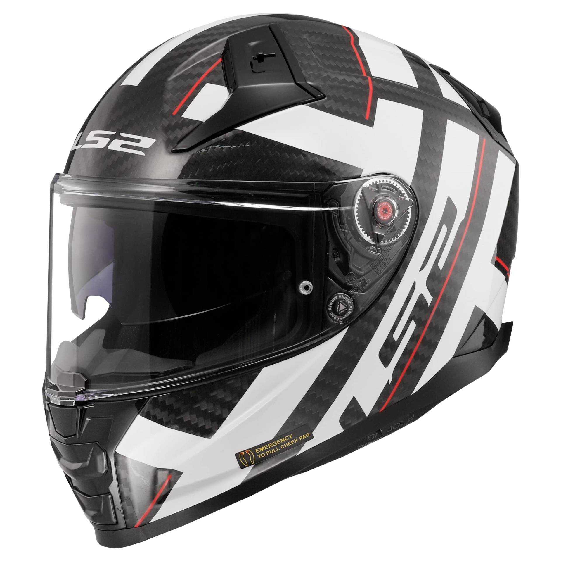 LS2, Integraler Motorradhelm VECTOR II CARBON STRONG Gloss White, M LS2, Integraler Motorradhelm VECTOR II CARBON STRONG Gloss White, M von LS2