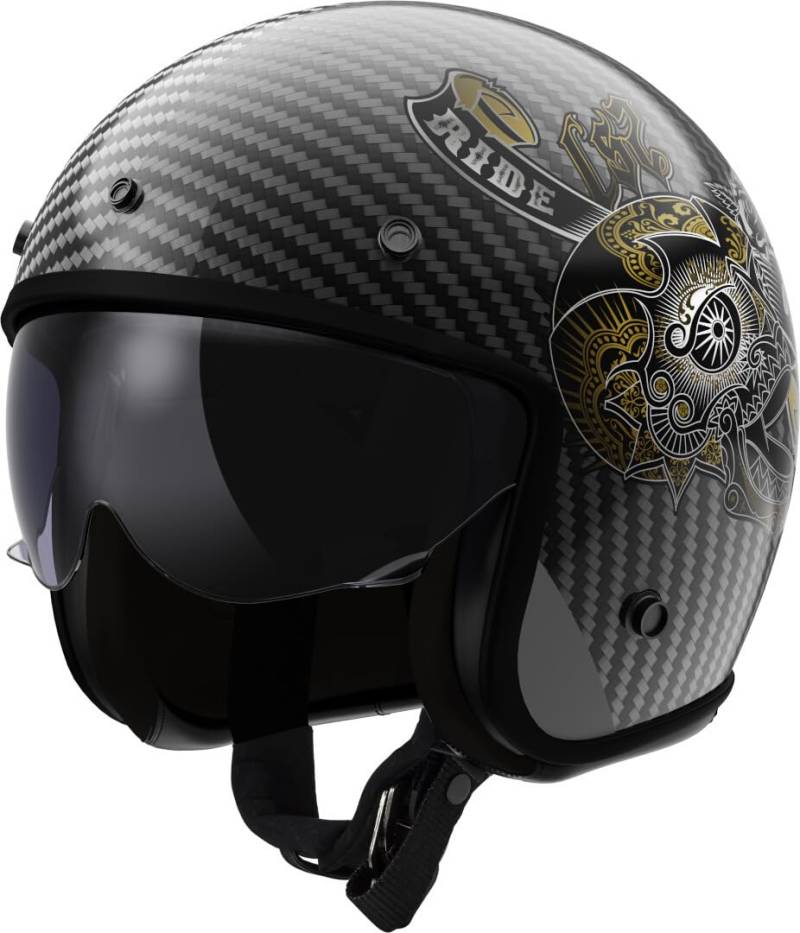 LS2, Jet-Motorradhelm BOB II CARBON Custom, XS von LS2
