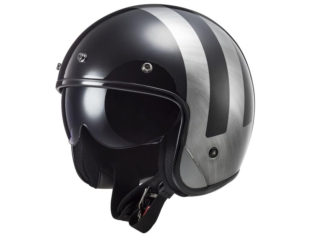 LS2, Jet-Motorradhelm BOB II LINES Gloss Black Jeans, M LS2, Jet-Motorradhelm BOB II LINES Gloss Black Jeans, M von LS2