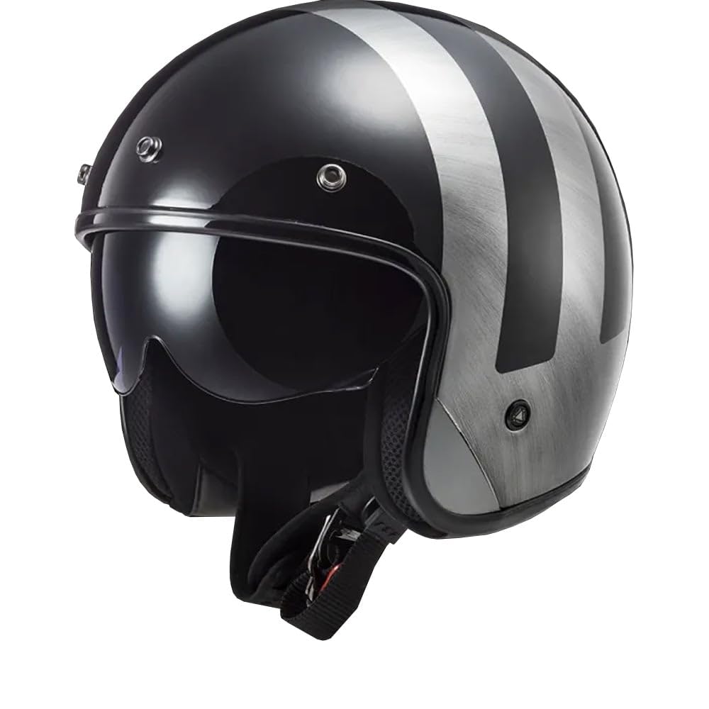 LS2, Jet-Motorradhelm BOB II LINES Gloss Black Jeans, XXL LS2, Jet-Motorradhelm BOB II LINES Gloss Black Jeans, XXL von LS2