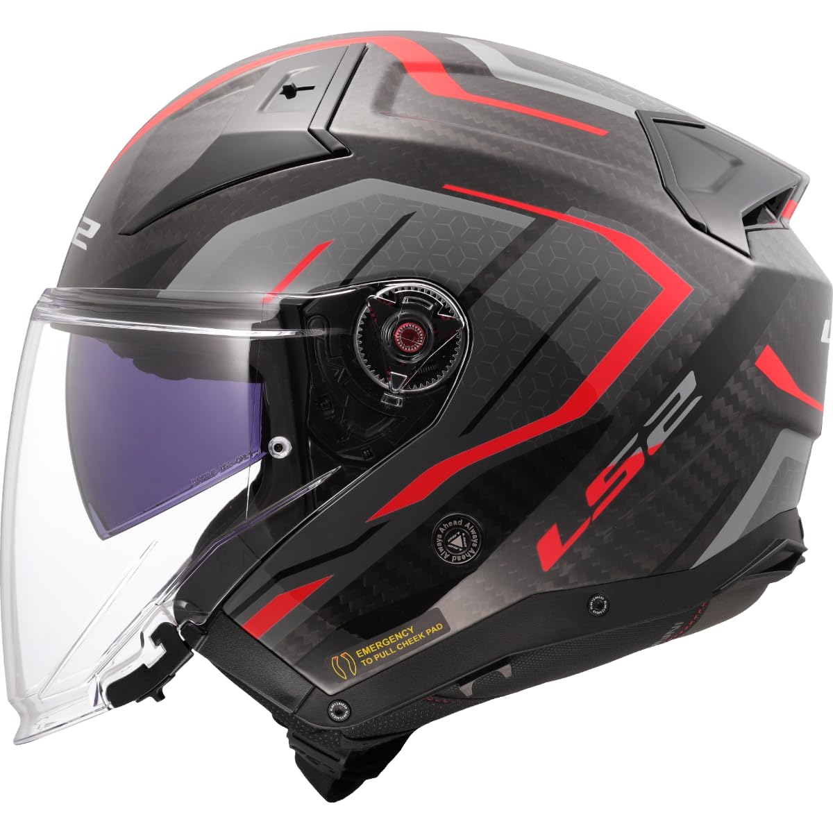 LS2, Jet-Motorradhelm INFINITY II CARBON URUS Red, XL LS2, Jet-Motorradhelm INFINITY II CARBON URUS Red, XL von LS2