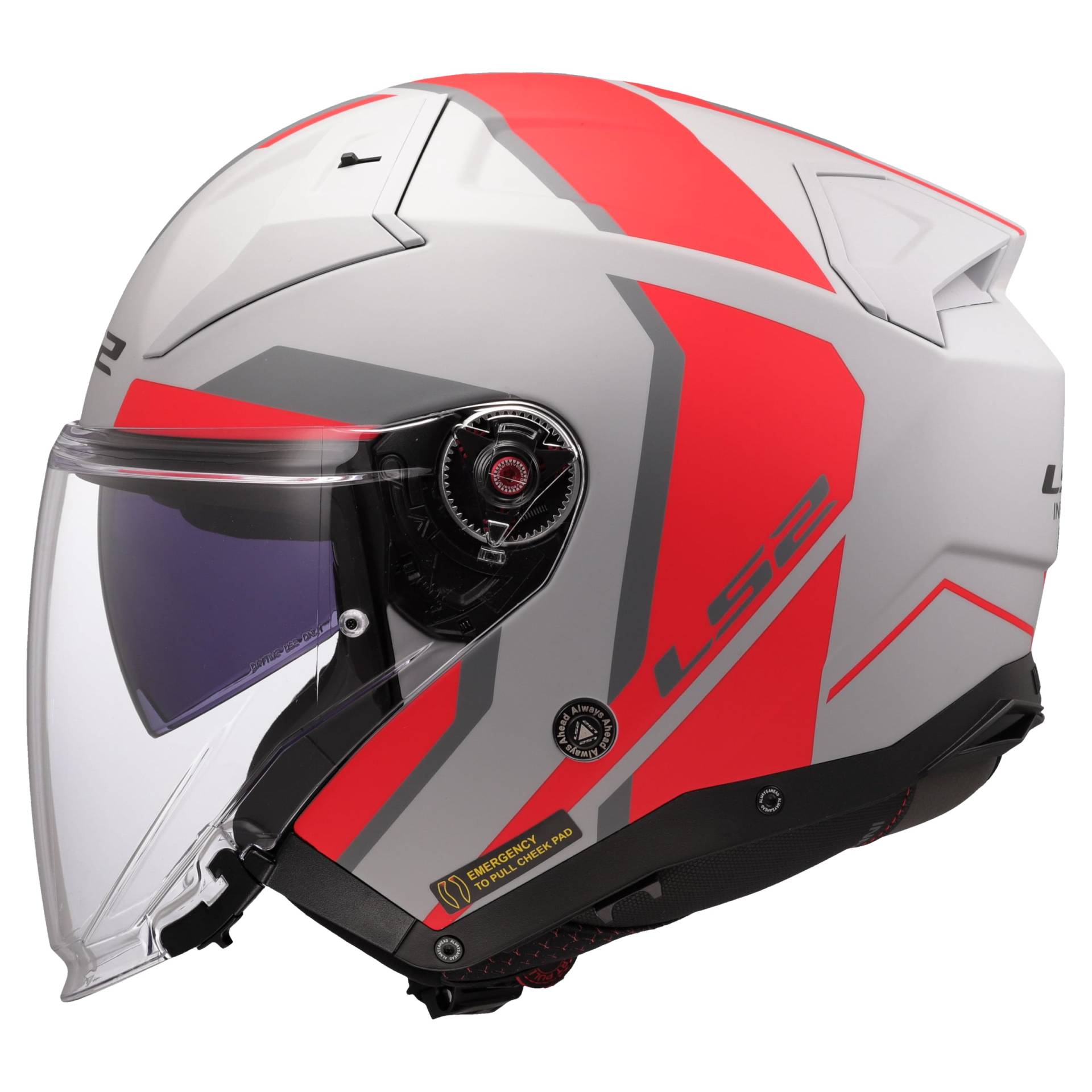 LS2, Jet-Motorradhelm INFINITY II FOCUS Grey Red, S LS2, Jet-Motorradhelm INFINITY II FOCUS Grey Red, S von LS2