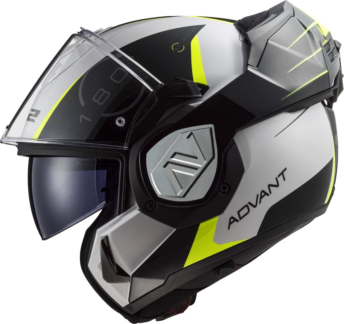 LS2, Klapphelm Motorrad ADVANT CODEX White Black, XXL von LS2