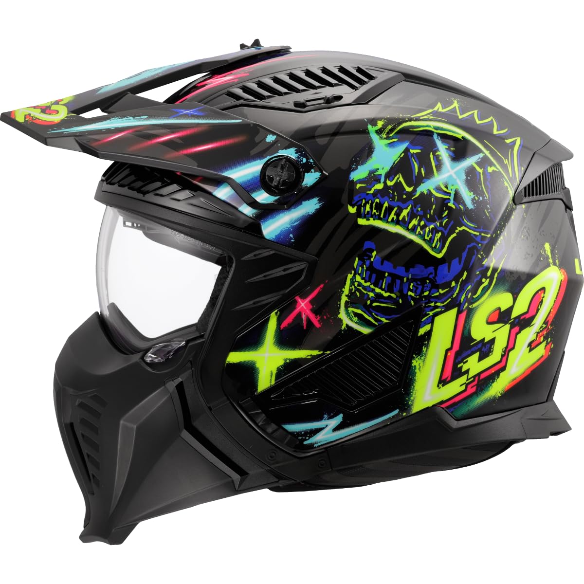 LS2, Jet Modularer Motorradhelm Drifter RAYZ Gloss Black Blue, M LS2, Jet Modularer Motorradhelm Drifter RAYZ Gloss Black Blue, M von LS2
