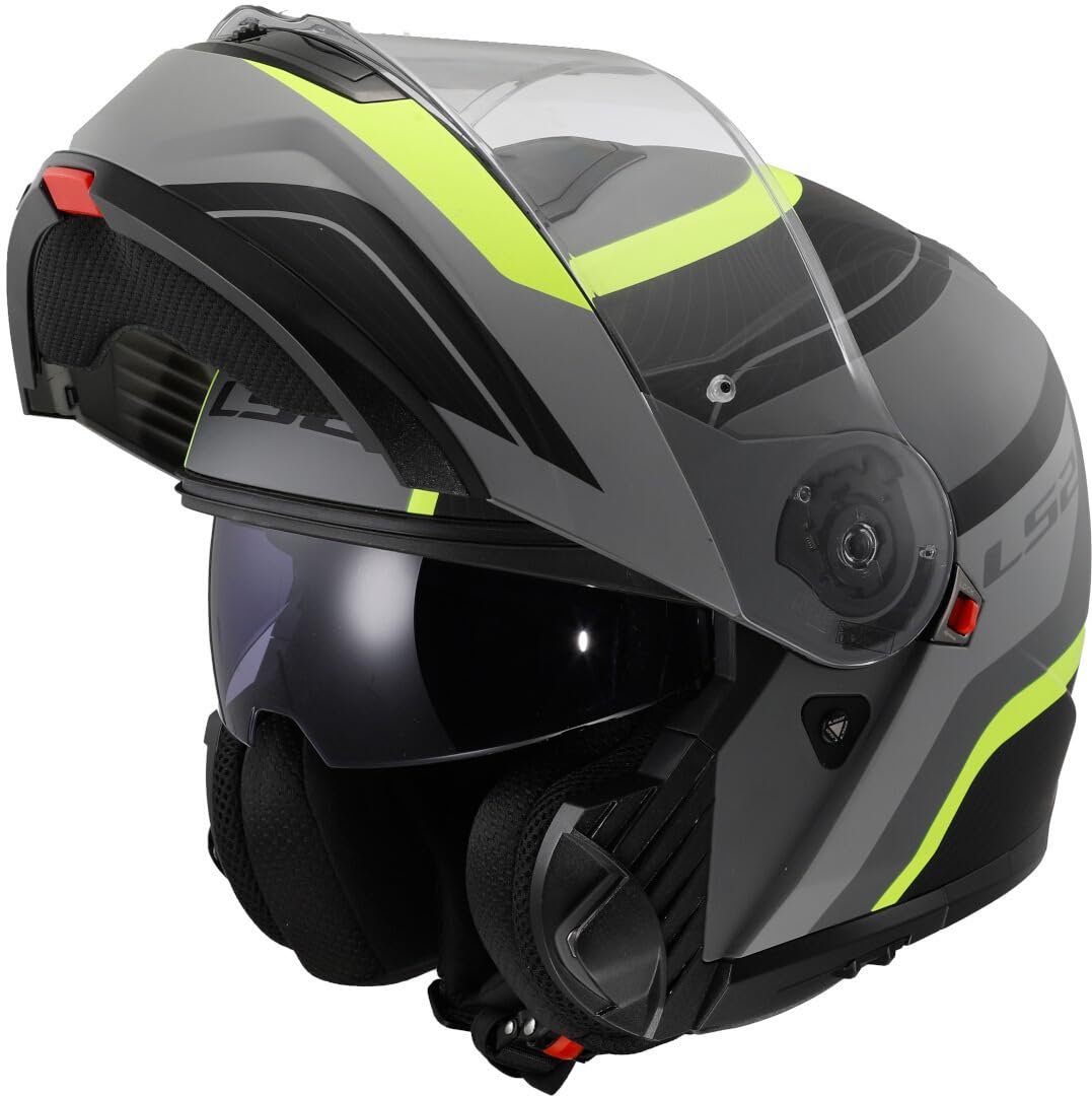 LS2, Modularer Motorradhelm STROBE II MONZA Matt Black H-V Yellow, XXL LS2, Modularer Motorradhelm STROBE II MONZA Matt Black H-V Yellow, XXL von LS2