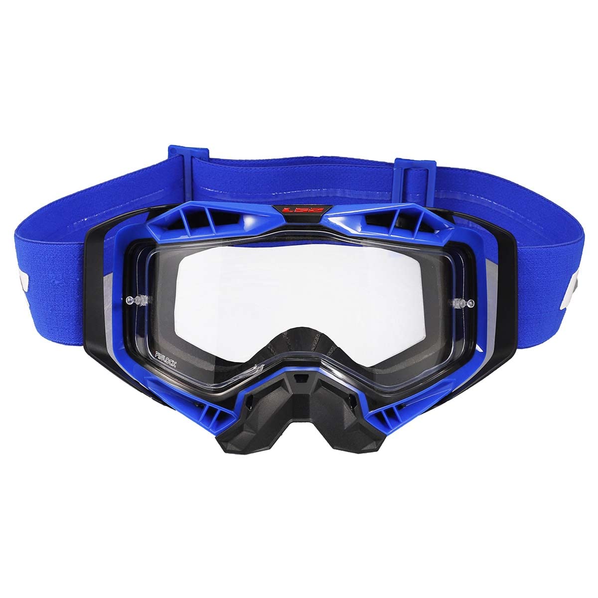 LS2, Motorradbrille AURA (Transparentes Visier) black blue von LS2