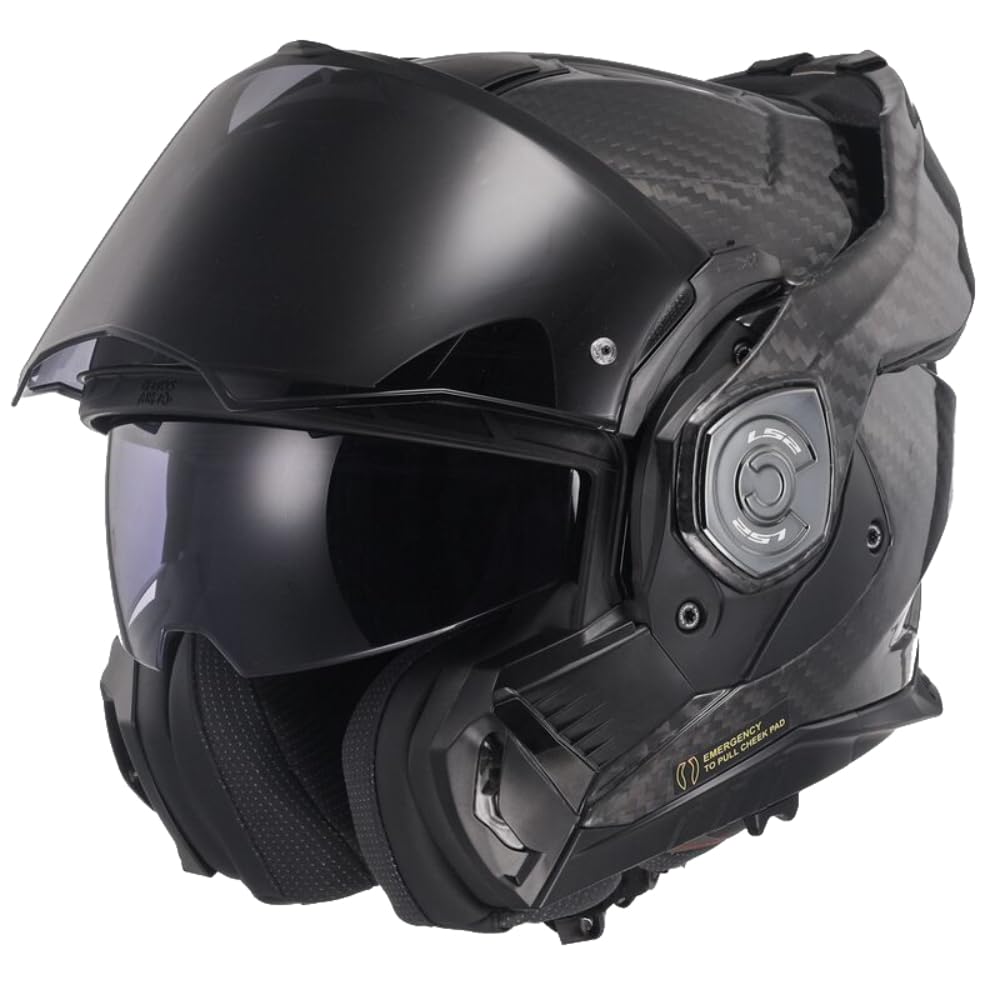 LS2, Klapphelm Motorrad ADVANT X Carbon Gloss Carbon, XS von LS2