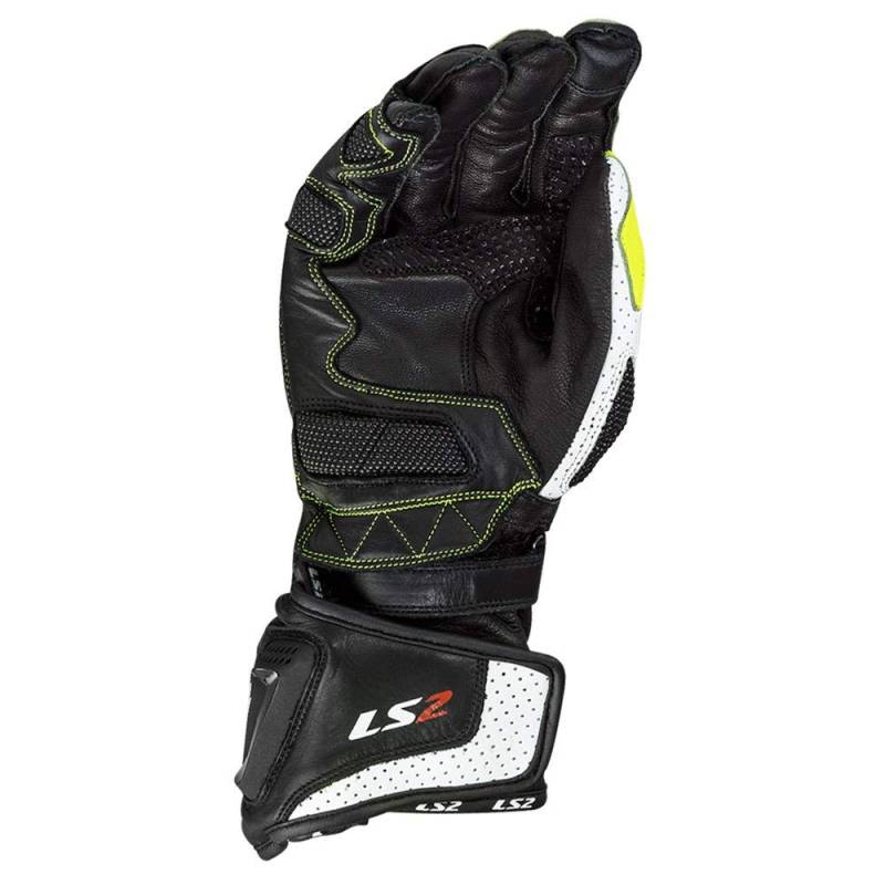 LS2 Handschuhe Swift schwarz/fluoreszierend gelb Größe XXL | geeignet für den Frühling;Sommer;Herbst | hochwertigen Leder | Abriebfestigkeit | Reißfestigkeit | Aufprallschutz | Ergonomisch | von LS2