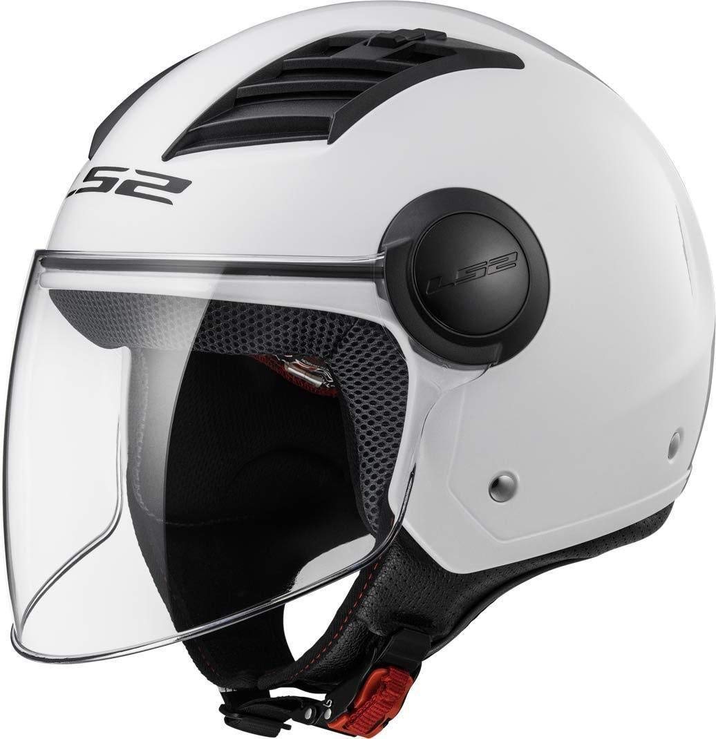 LS2 Airflow L Jethelm für Motorradfahrer, glänzend Weiß, Größe XL von LS2