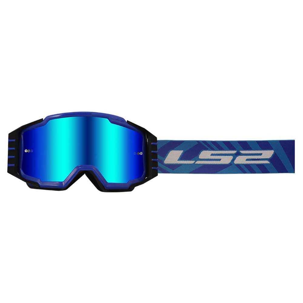 LS2 crossbril Charger Pro Blauw met Blauw Iridium Vizier LS2 crossbril Charger Pro Blauw met Blauw Iridium Vizier von LS2