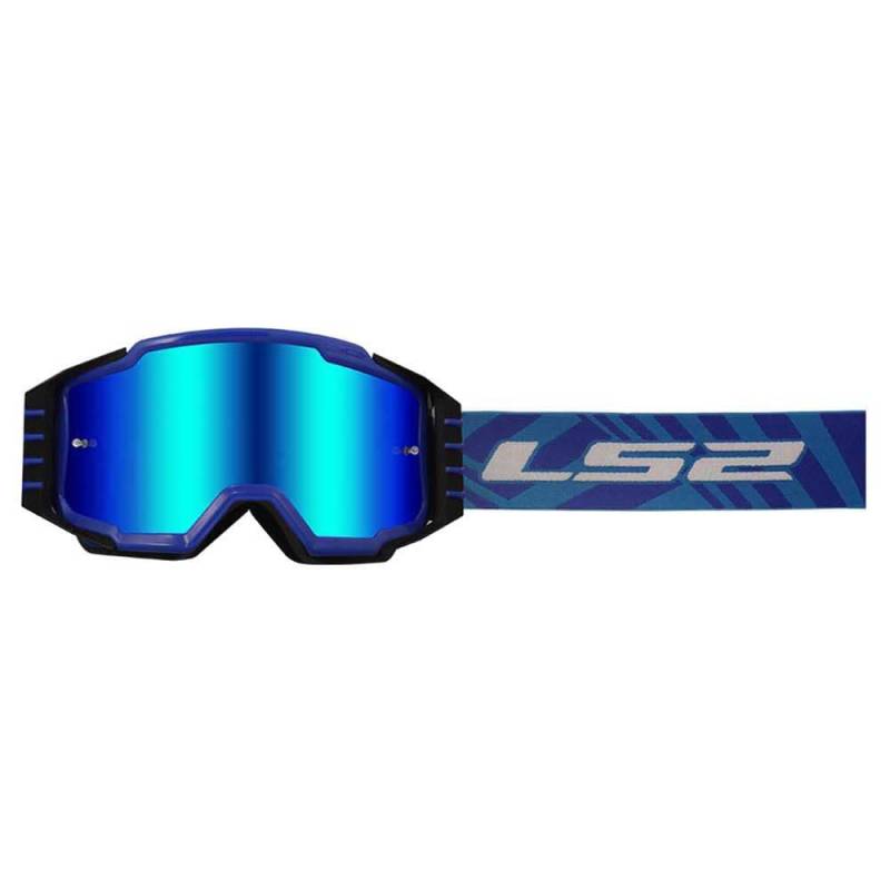 LS2 crossbril Charger Pro Blauw met Blauw Iridium Vizier von LS2