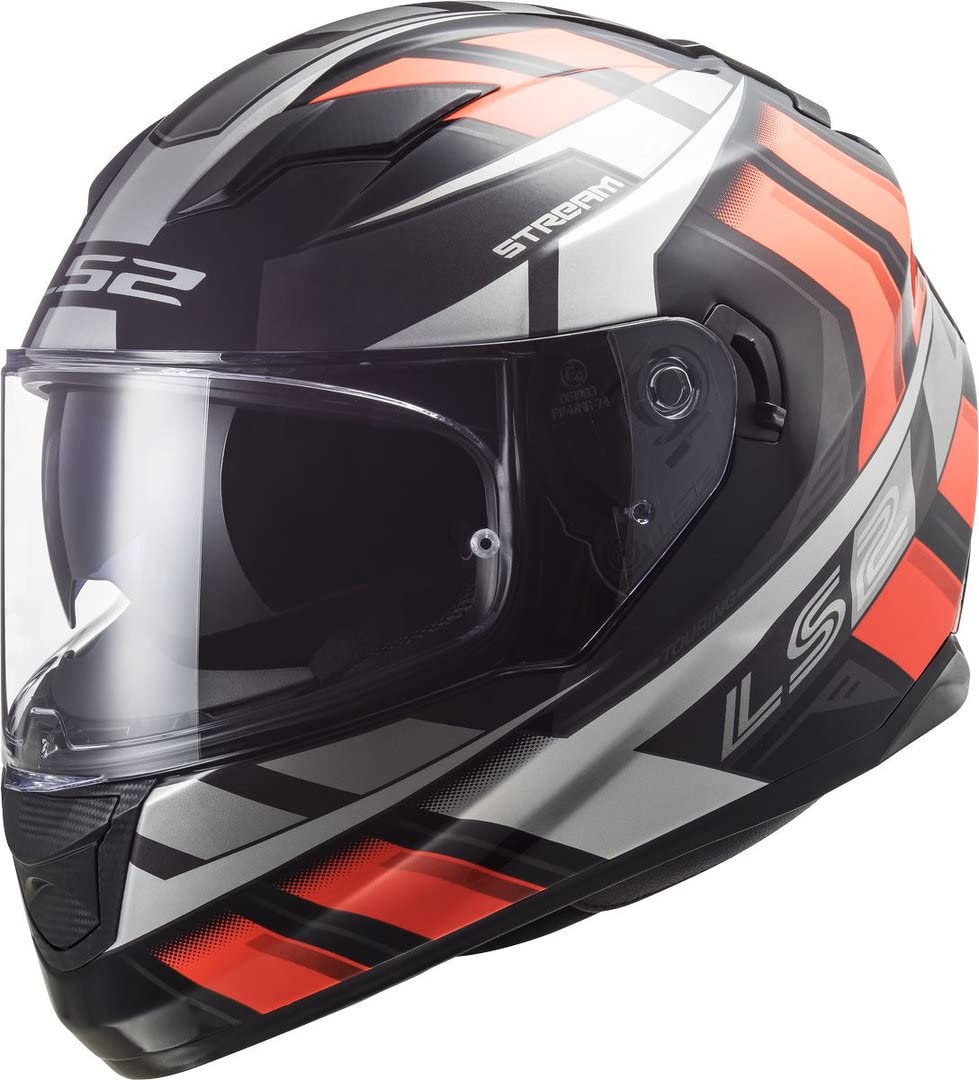 LS2 FF320 Stream Evo Loop Helm (Black/Orange,XXL (63/64)) von LS2