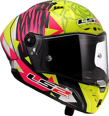 LS2 FF805 Thunder GP Aero Replica Aldeguer, Integralhelm - Gelb/Pink/Schwarz - L von LS2