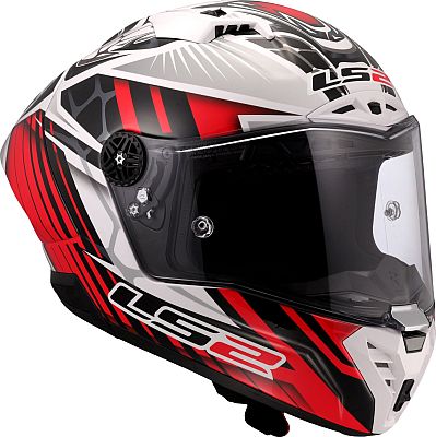 LS2 FF805 Thunder GP Aero Replica Perolari, Integralhelm - Weiß/Rot/Schwarz - S von LS2
