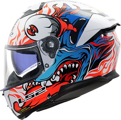 LS2 FF808 Stream II Inferno, Integralhelm - Weiß/Rot/Blau - XS LS2 FF808 Stream II Inferno, Integralhelm - Weiß/Rot/Blau - XS von LS2