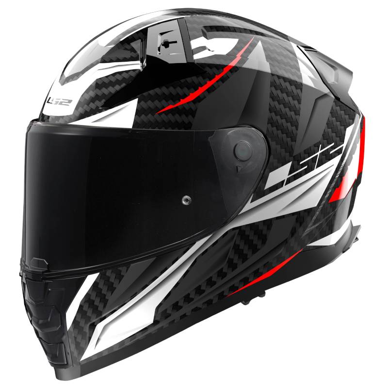 LS2 FF811 Vector II Carbon Savage weiß/rot/grau 3XL von LS2