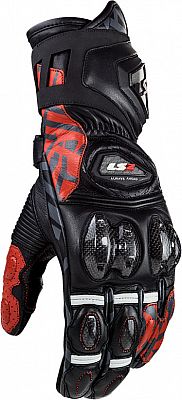 LS2 Feng, Handschuhe - Schwarz/Rot/Neon-Gelb - XL von LS2