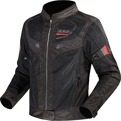 LS2 Garda Air, Textiljacke Damen - Schwarz/Rot - XXL von LS2