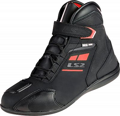 LS2 Garra, Schuhe wasserdicht - Schwarz/Rot - 45 EU von LS2