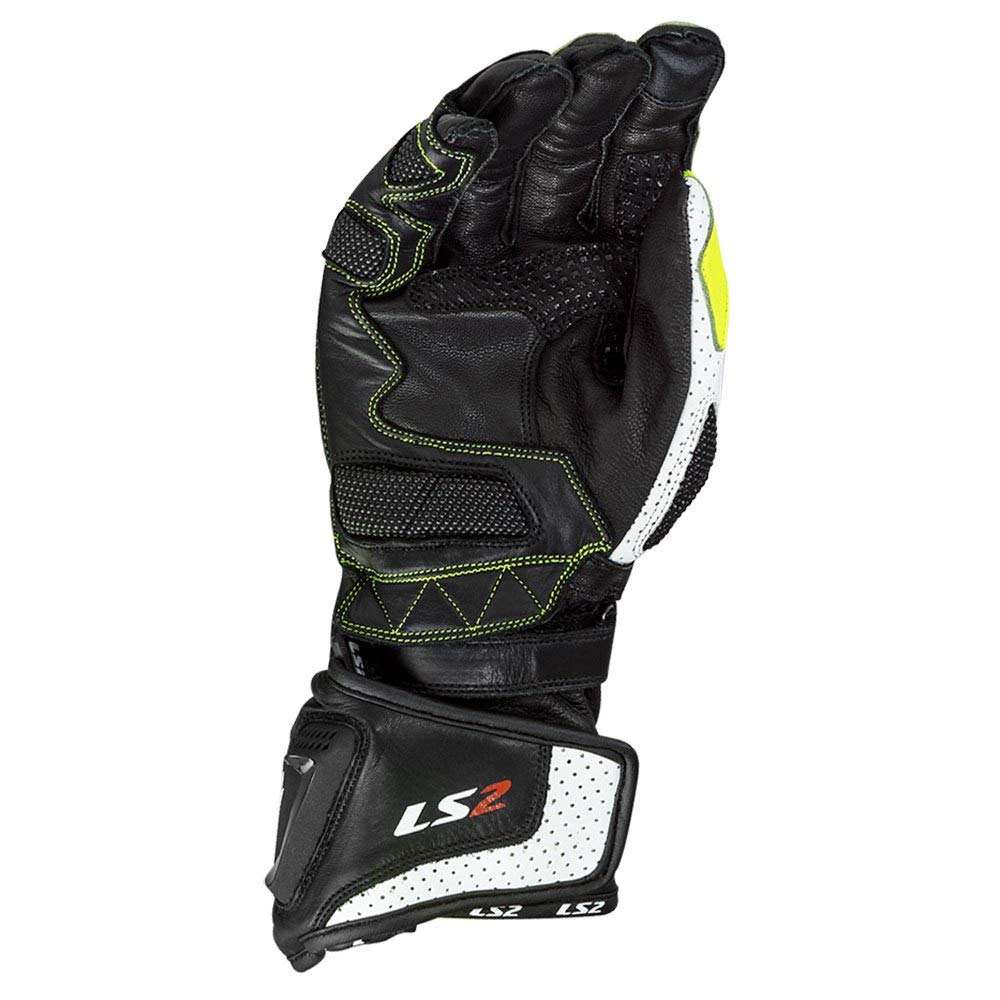 LS2 Handschuhe Swift schwarz/fluoreszierend gelb Größe L | geeignet für den Frühling;Sommer;Herbst | hochwertigen Leder | Abriebfestigkeit | Reißfestigkeit | Aufprallschutz | Ergonomisch | von LS2