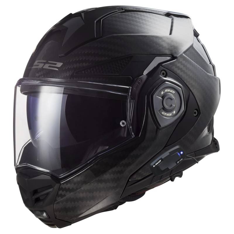 LS2 Helm Advant X Carbon met intercom 4X maat S | | Helmen | Quick Release ratelsluiting | Carbon | geeignet für Moped, Motorrad, Mofa, Roller von LS2