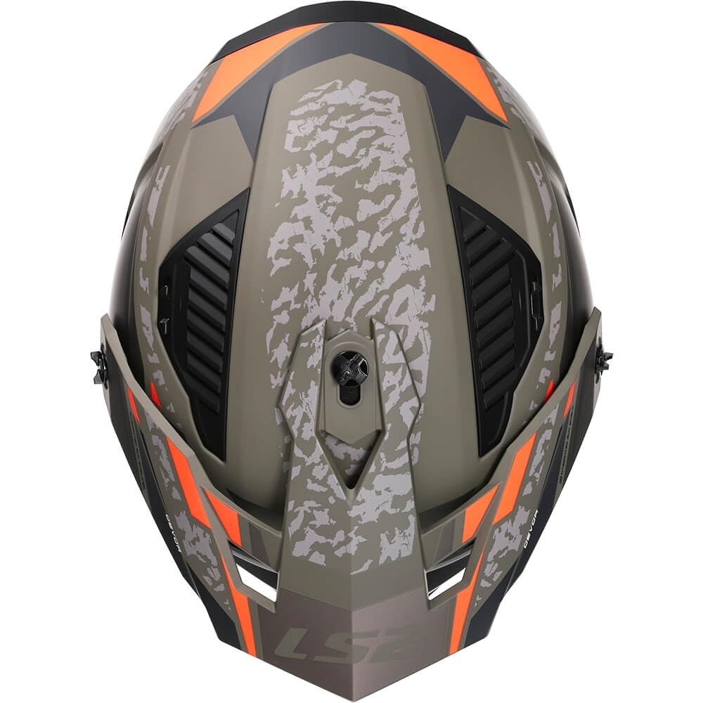LS2 Helm Drifter Devor OF606 matt Sand Größe XL | Helder vizier | Integralhelme | Ratsche | Kunststoff | geeignet für Mofa, Moped, Motorrad, Roller von LS2