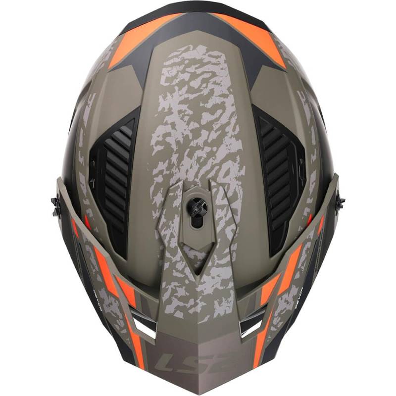 LS2 Helm Drifter Devor OF606 matt Sand Größe XL | Helder vizier | Integralhelme | Ratsche | Kunststoff | geeignet für Mofa, Moped, Motorrad, Roller von LS2