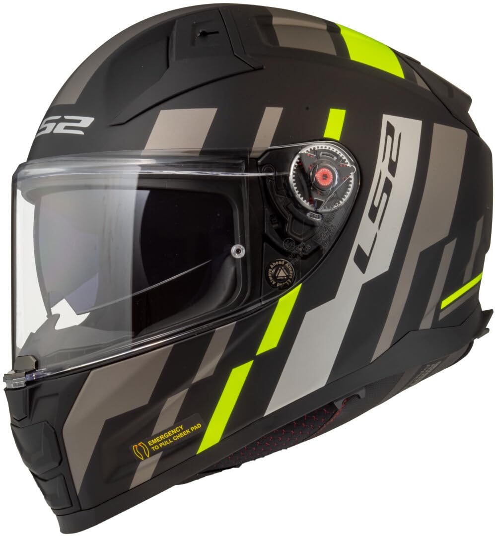 LS2 Integralhelme Vector II Tron black H-V yellow XXS LS2 Integralhelme Vector II Tron black H-V yellow XXS von LS2