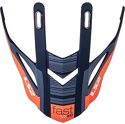 LS2 MX437 Evo Xcode, Helmschirm - Neon-Orange/Dunkelblau von LS2