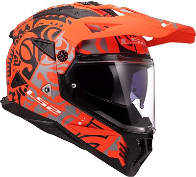 LS2 MX702 Pioneer II Rangi, Endurohelm - Orange/Silber/Schwarz - 3XL von LS2
