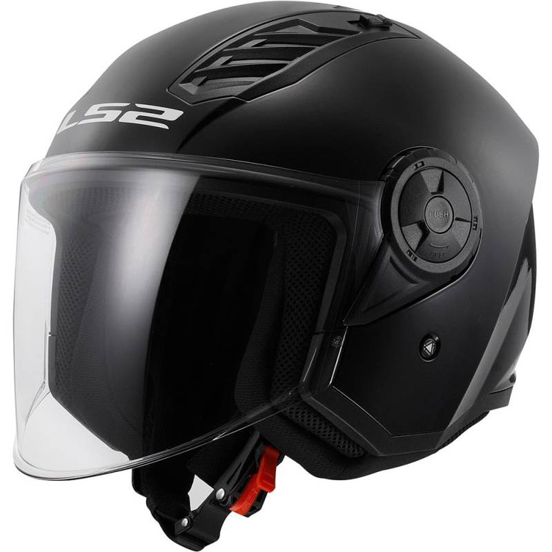 LS2, Jet-Motorradhelm Airflow SOLID Matt Black, M von LS2