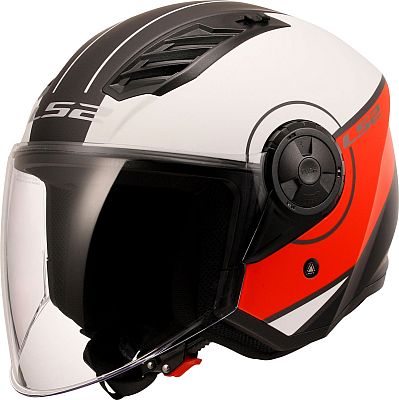 LS2 OF616 Airflow II Cover, Jethelm - Matt Weiß/Rot/Schwarz - S von LS2