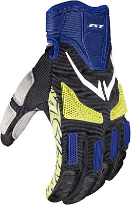 LS2 Ravin, Handschuhe - Schwarz/Blau/Neon-Gelb - M von LS2